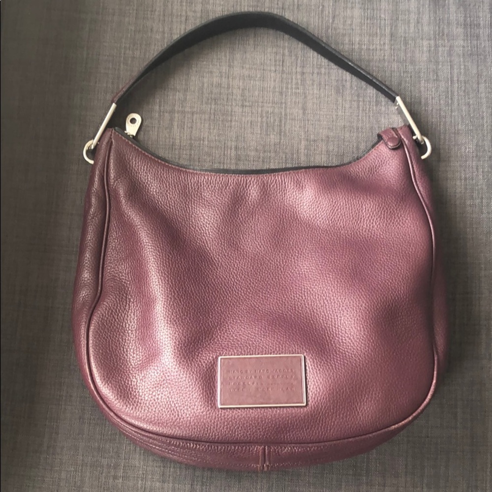 Marc by Marc Jacobs burgundy hobo style handbag
